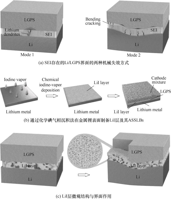 Fig.3 Diagramma schematico dell'interfaccia tra LGPS e anodo di litio