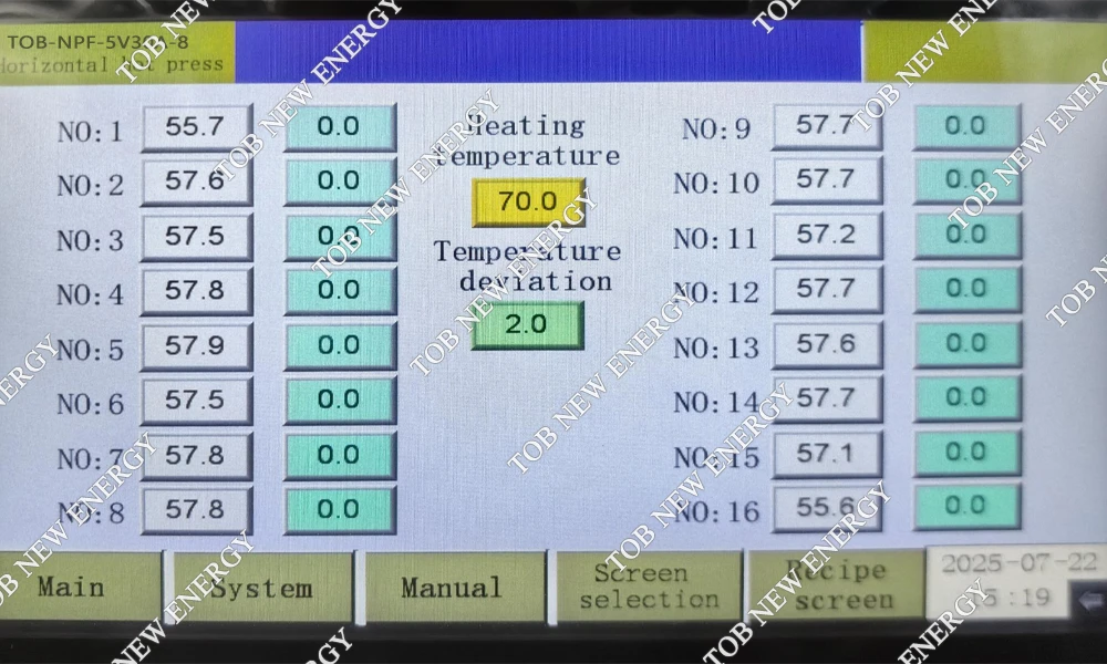 8-Channels Negative Pressure Formation Machine for Prismatic Cell