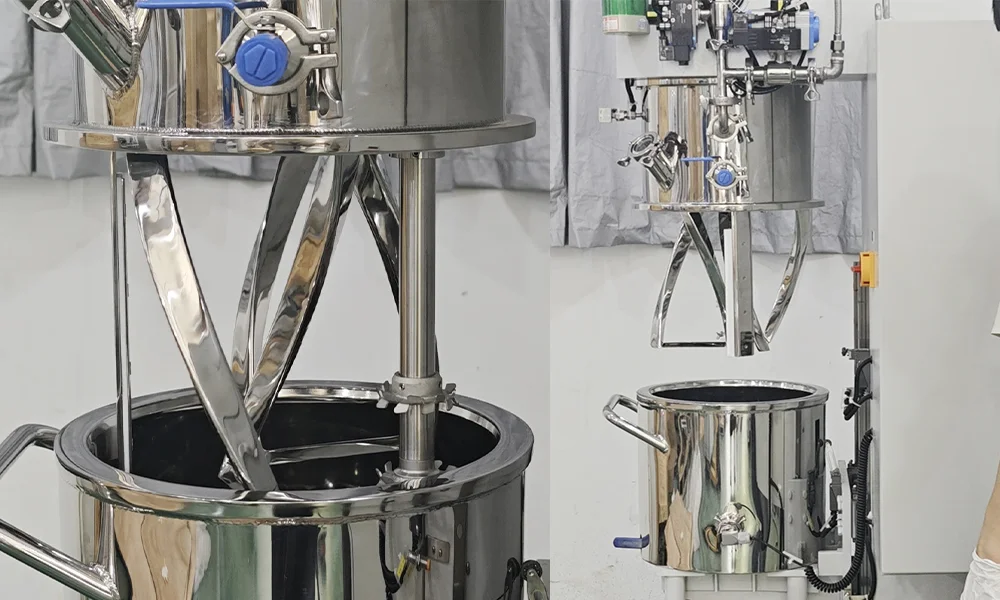 Planetary mixing blades and high speed dispersing disc of the TOB-XFZH20