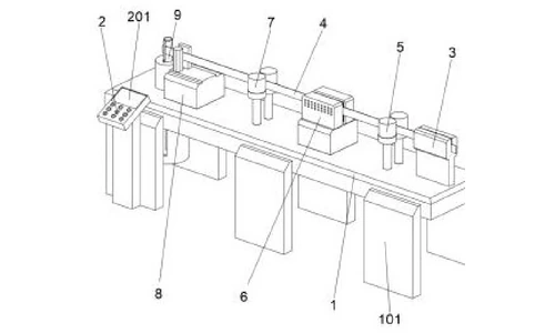 Overall structure of the electrode winder, first perspective view