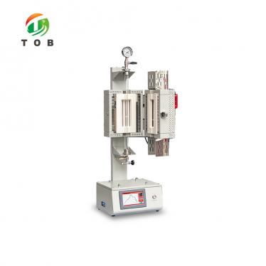 forno CVD a letto fluidizzato TOB-1200-LTS-FB con tubo verticale in quarzo e corpo forno sdoppiato