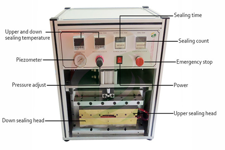 termosigillatrice a batteria personalizzata per sigillatura lato superiore tob-jd-tss-400